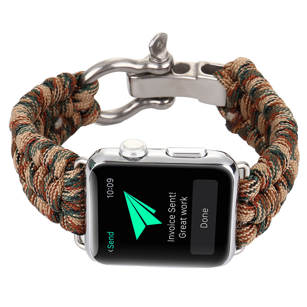 Correa de cuerda de nailon para el Apple Watch - marrón camuflaje