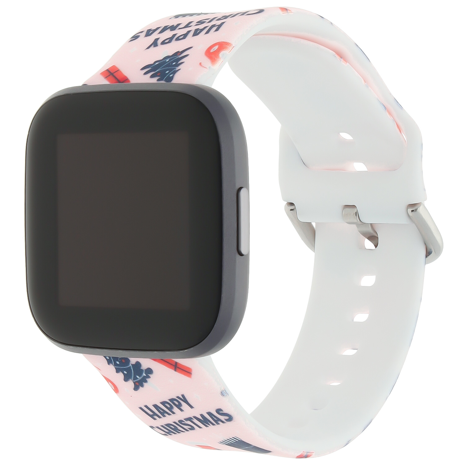 Correa deportiva estampada para el Fitbit Versa - Rosa Navidad