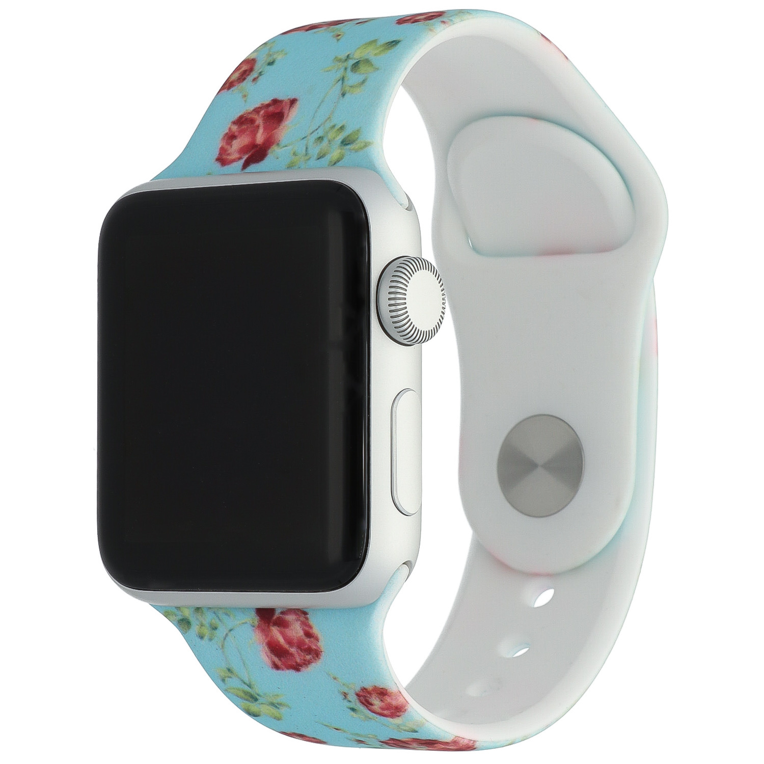 Correa deportiva estampada para el Apple Watch - azul rosado