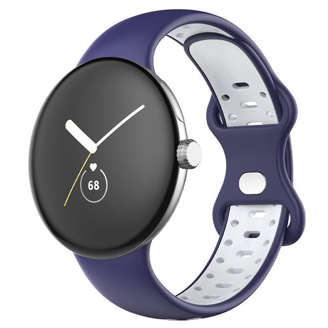 Correa deportiva doble para el Google Pixel Watch - azul blanco