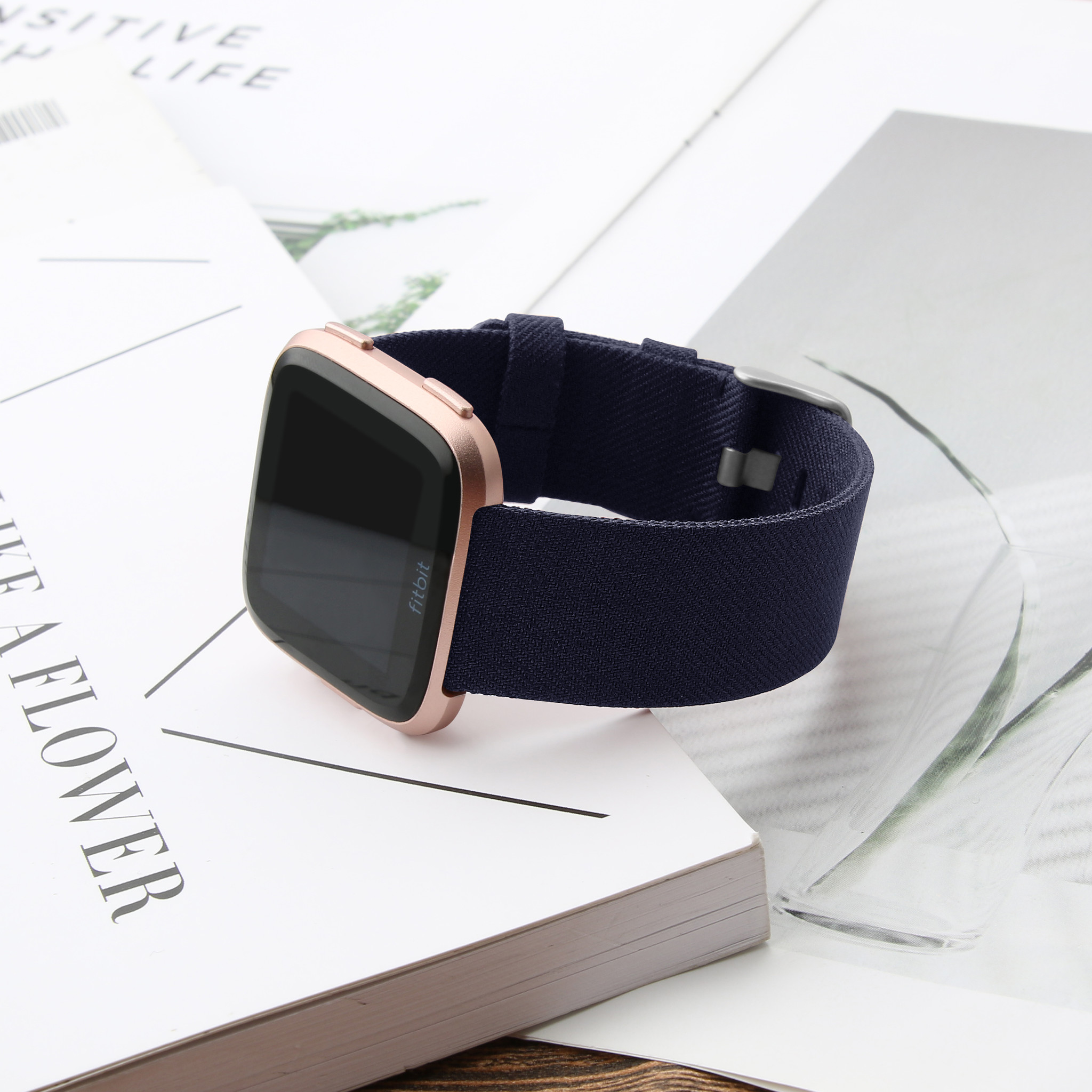Correa de nailon con hebilla para el Fitbit Versa - azul