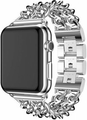 Apple Watch correa de eslabones vaqueros de acero - plata