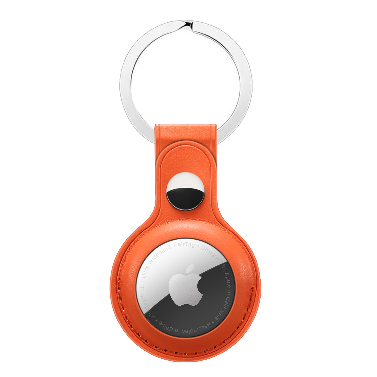 Llavero AirTag de piel PU - naranja