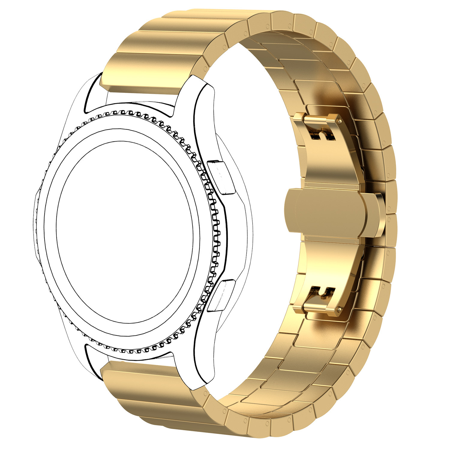 Samsung Correa de eslabones de acero Galaxy Watch - oro