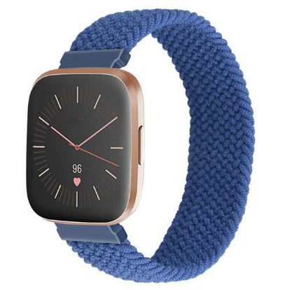 Correa solo loop trenzada de nailon para el Fitbit Versa - azul atlántico