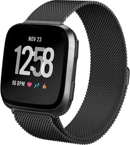 Correa Milanese loop para el Fitbit Versa - negro