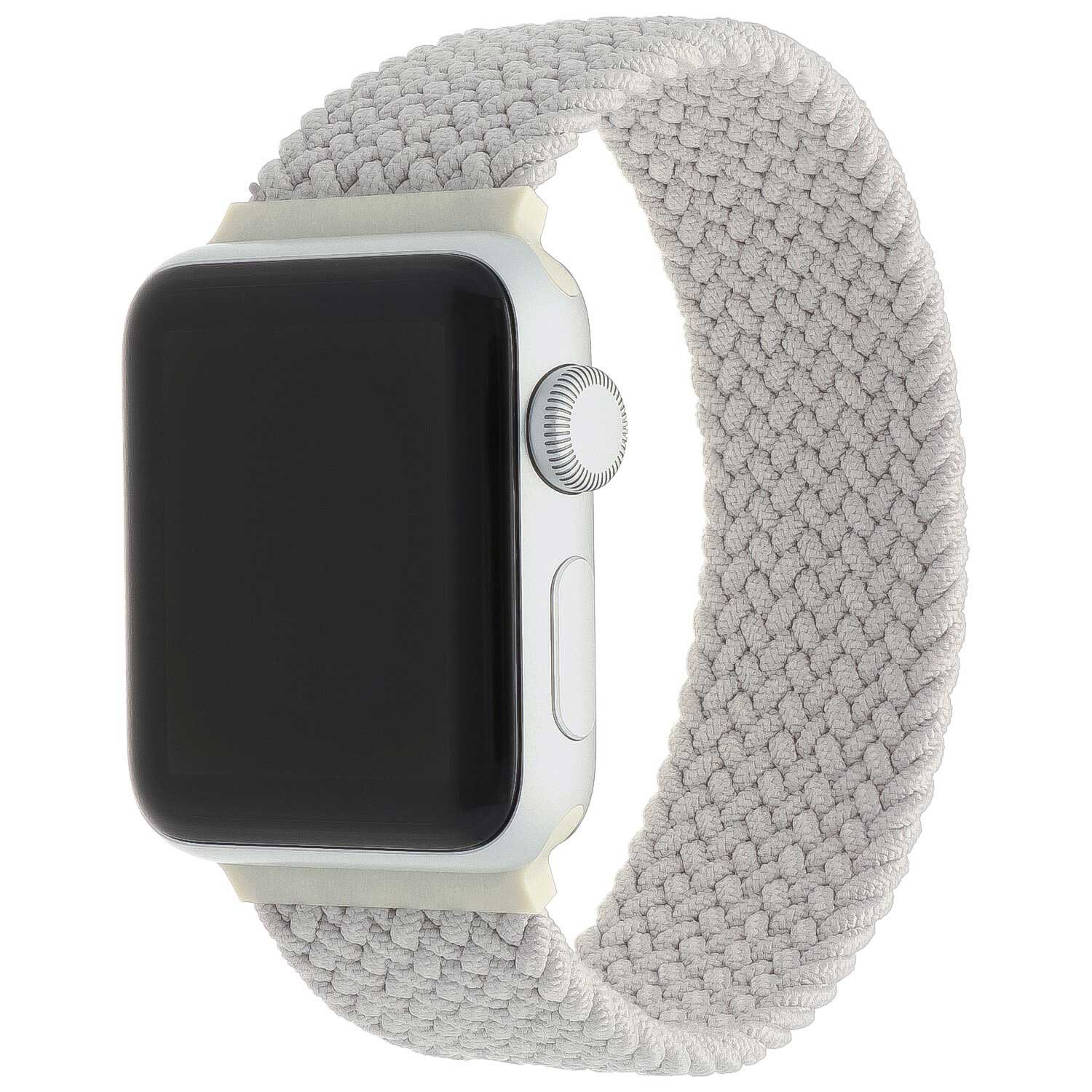 Correa solo loop trenzada de nailon para el Apple Watch - gris claro
