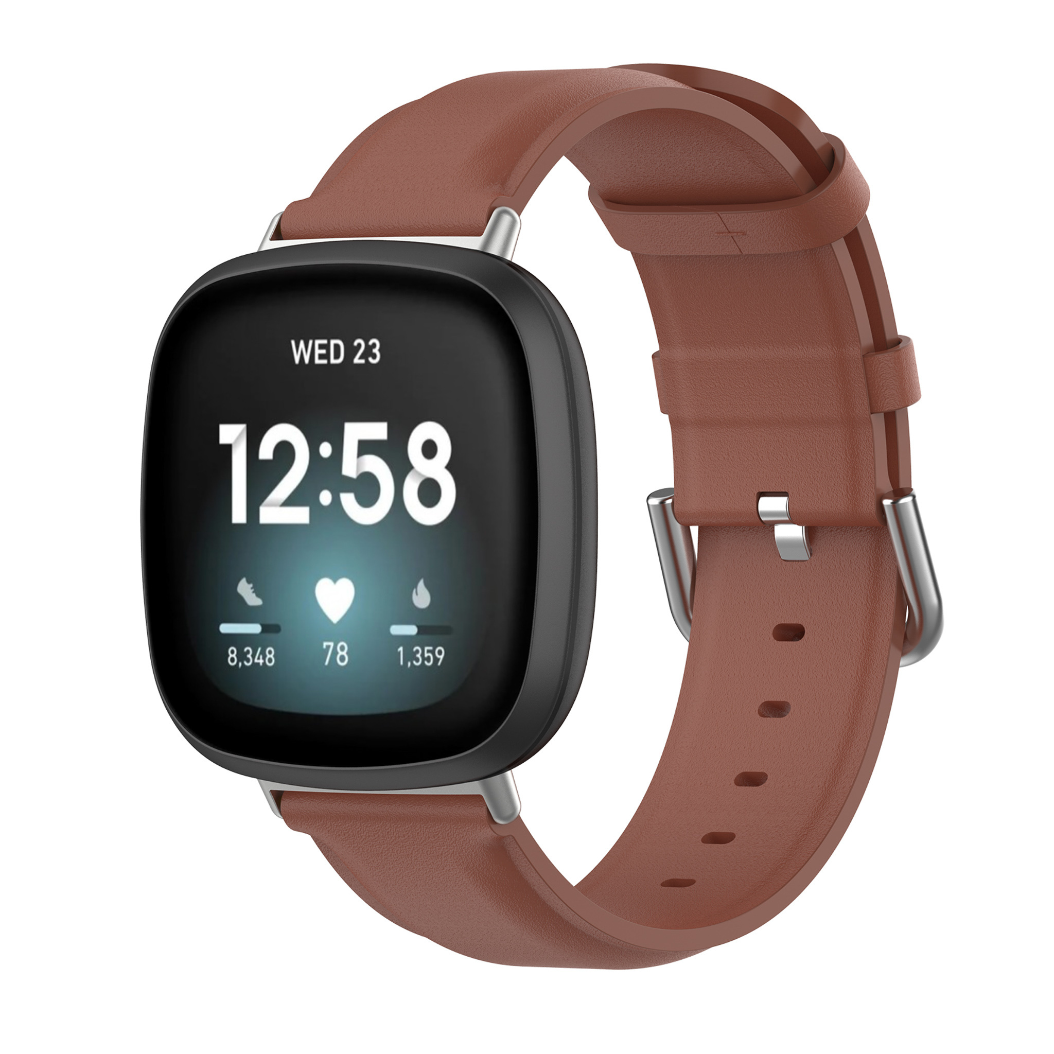  Fitbit Versa 3 / Sense correa de piel - marrón