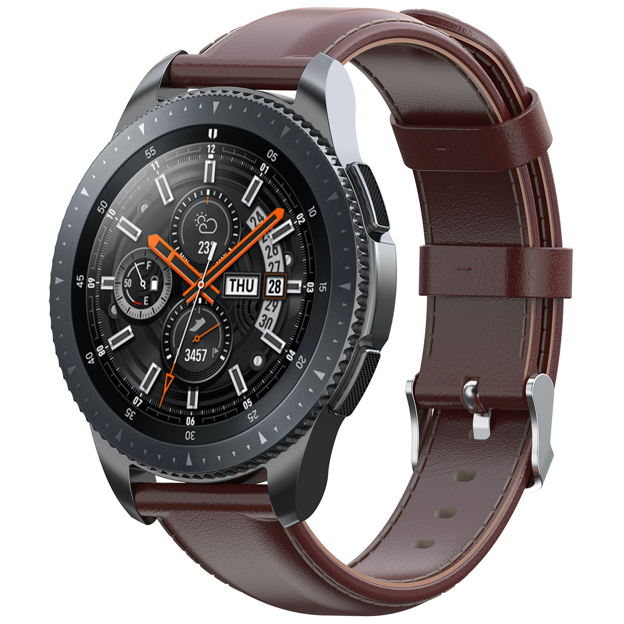 Samsung Correa de piel Galaxy Watch - marrón claro