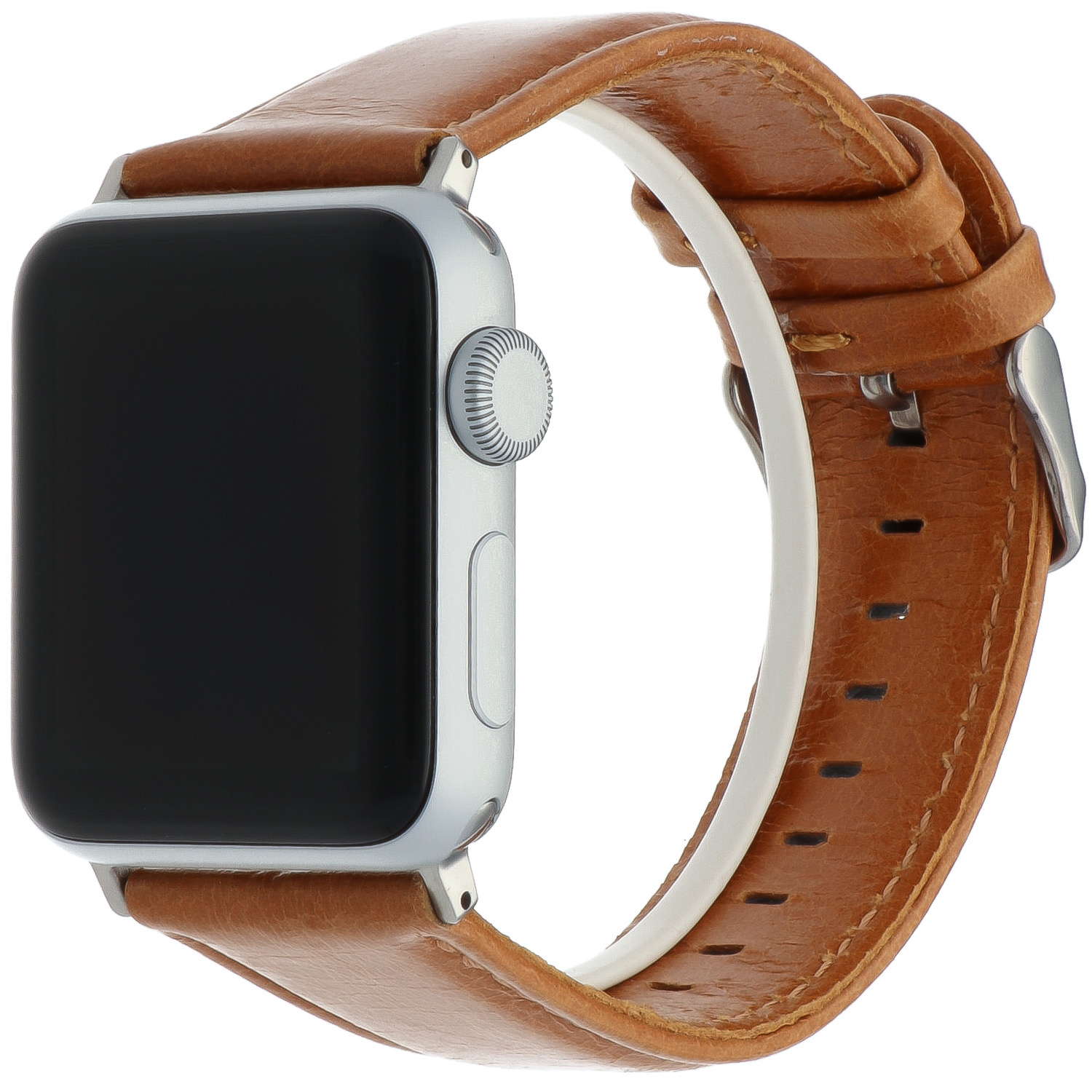 Apple Watch correa de piel auténtico - marrón claro