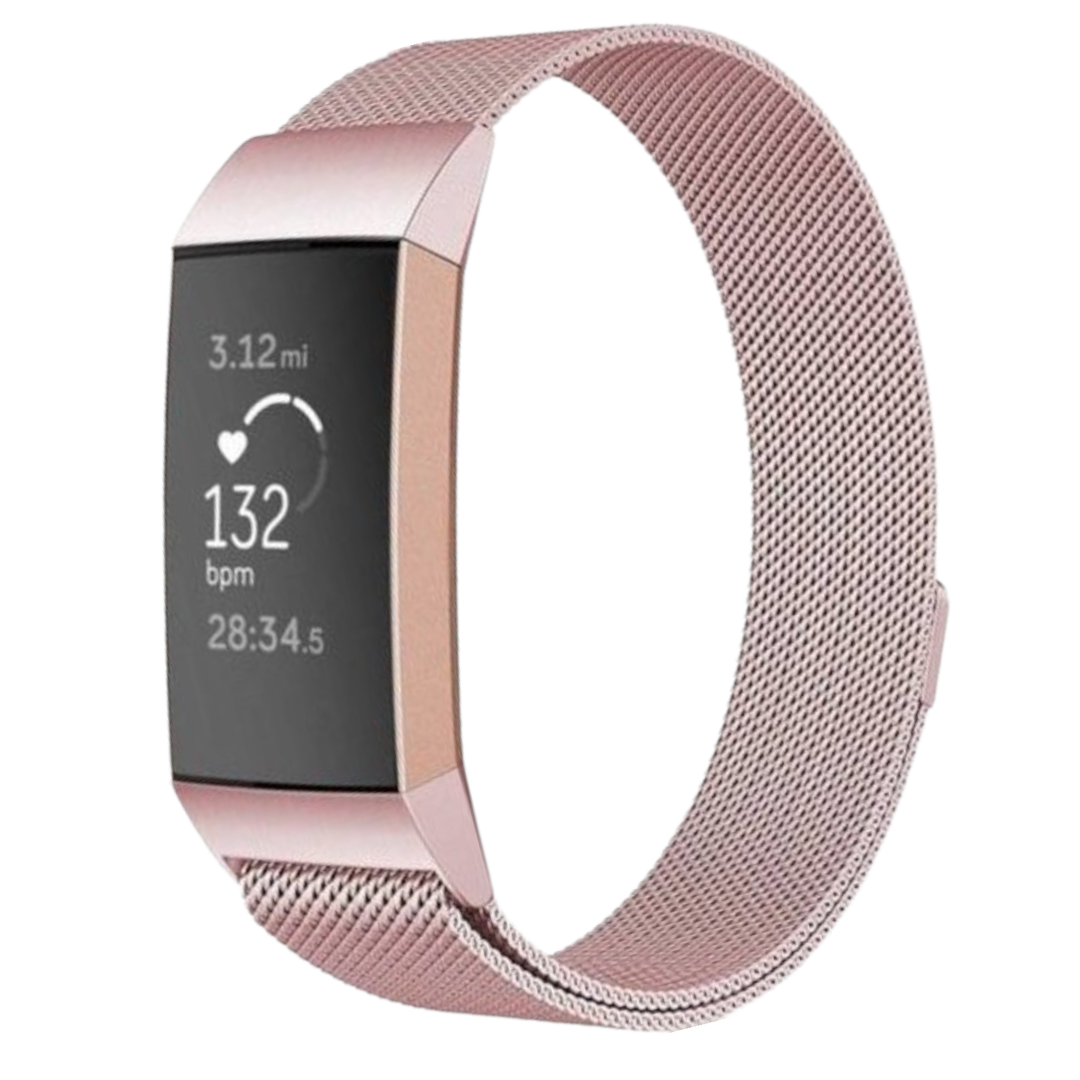 Fitbit Charge 3 &amp; 4 milanese banda - rosa