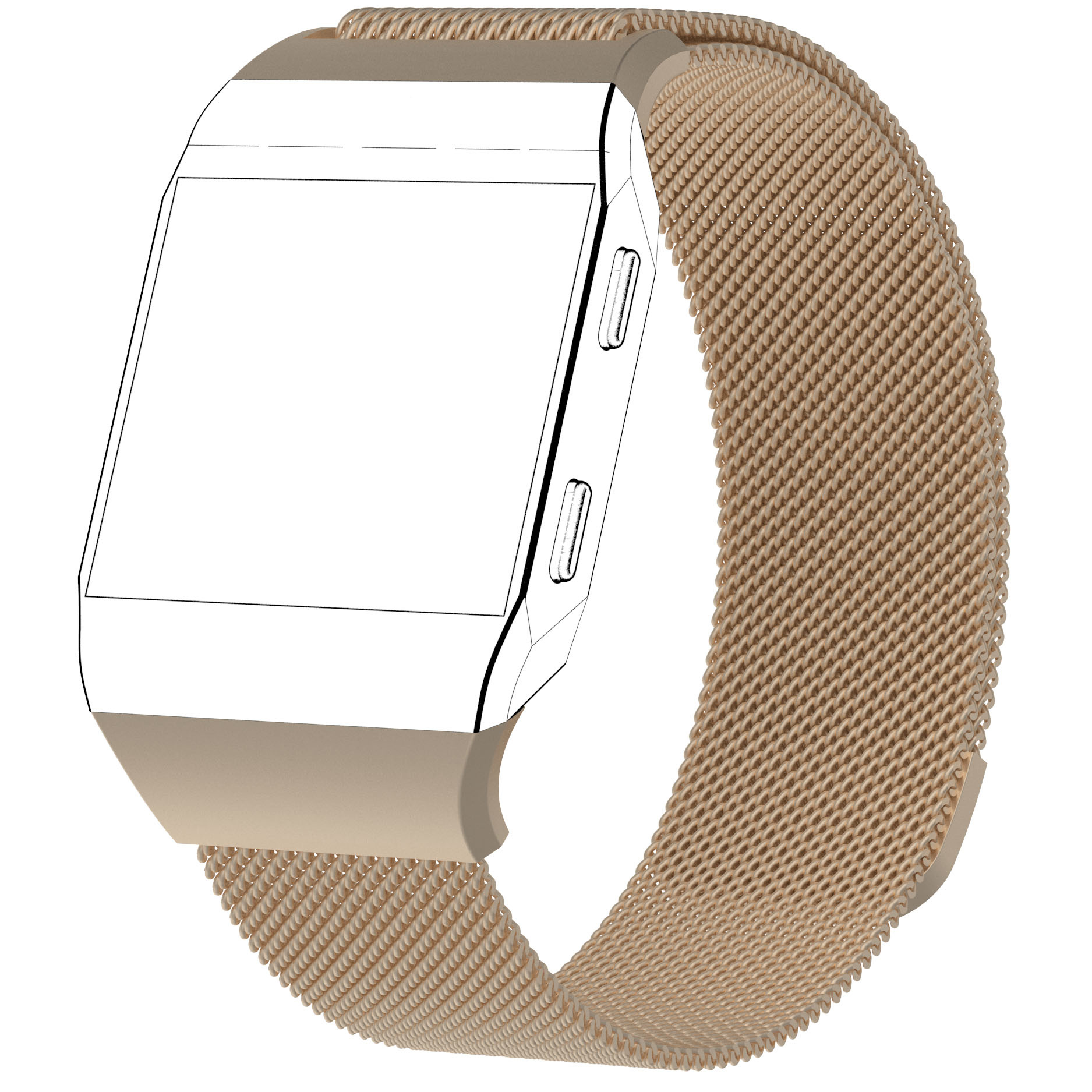 Correa Milanese loop para el Fitbit Ionic - champán