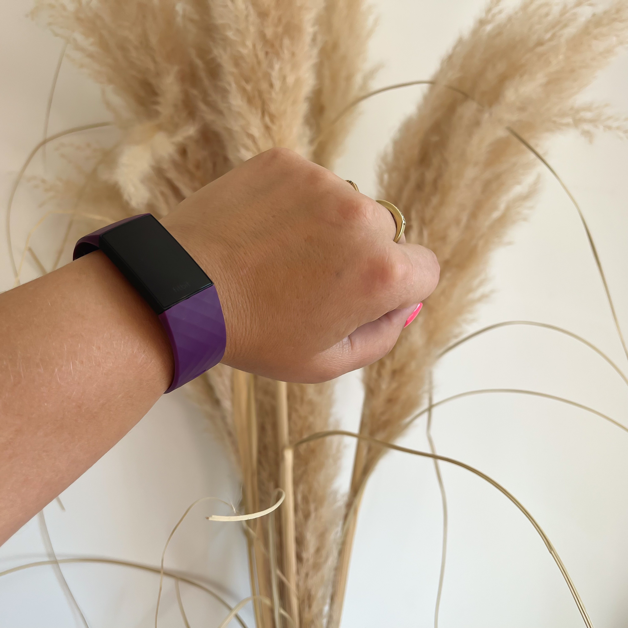 Correa deportiva waffle para el Fitbit Charge 3 y 4 - morado oscuro