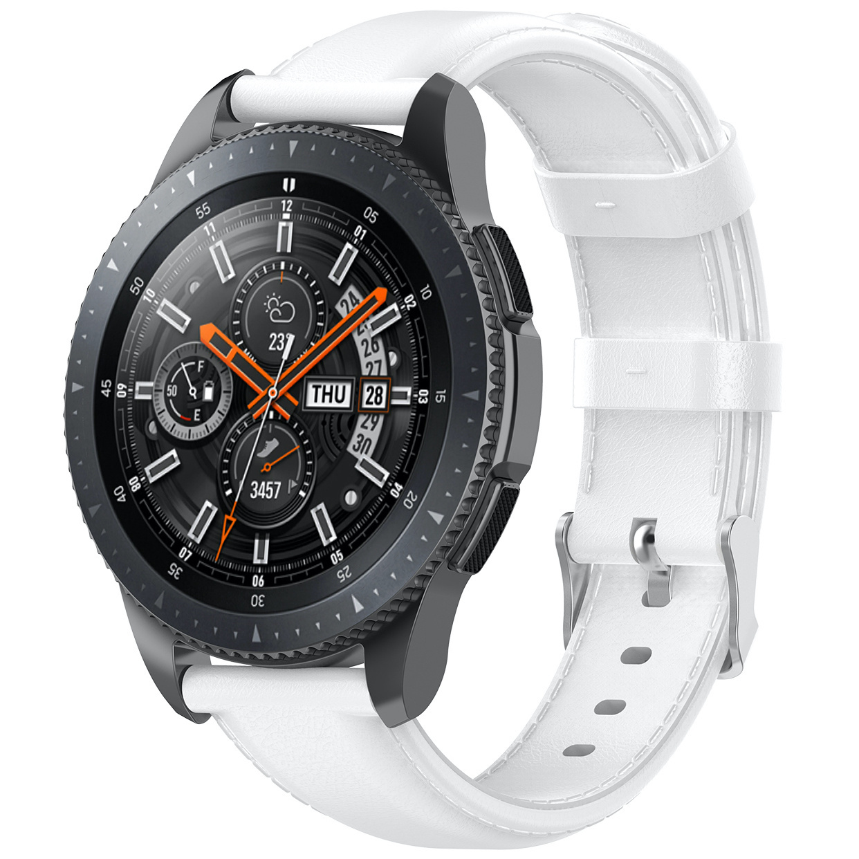 Samsung Correa de piel Galaxy Watch - blanca