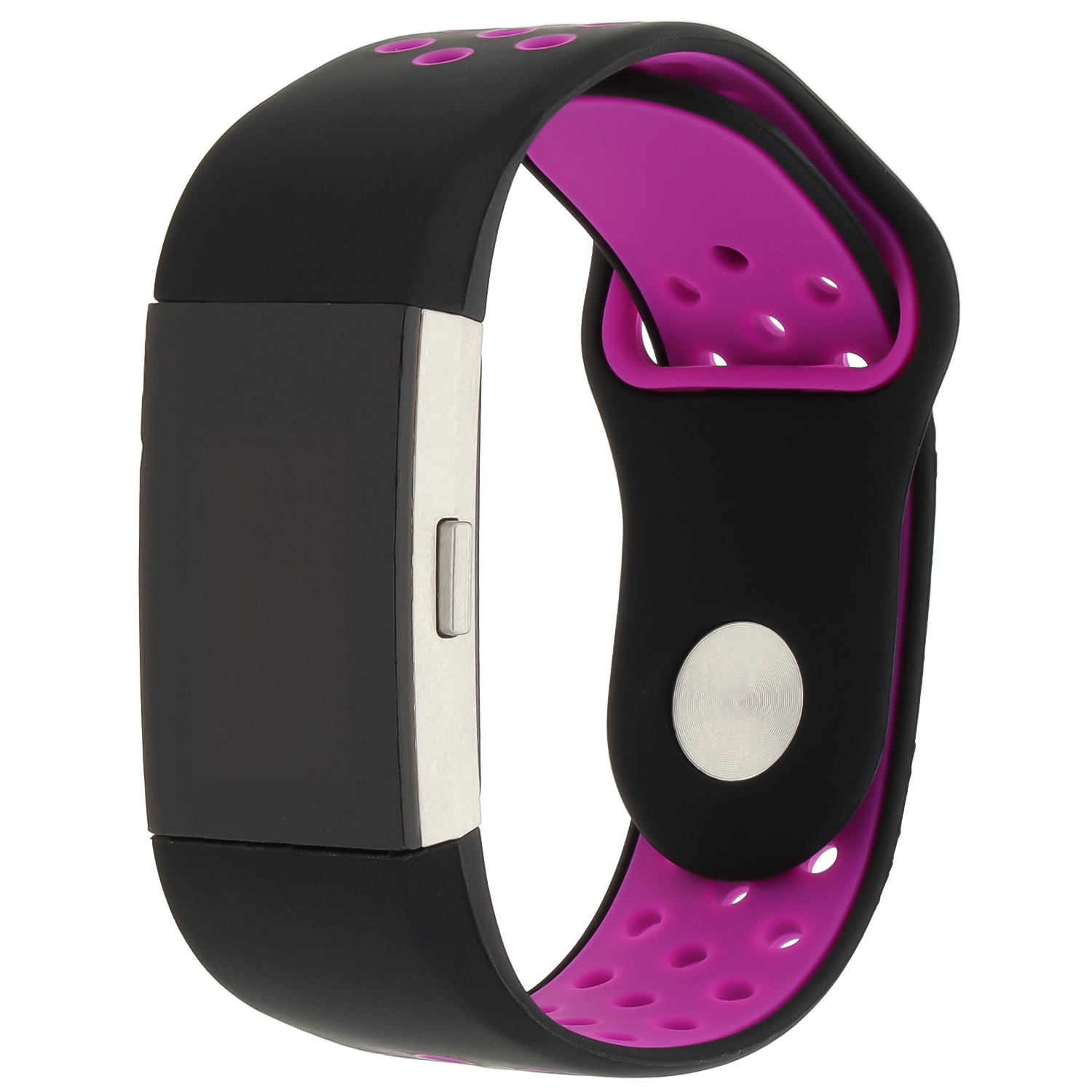  Fitbit Charge 2 doble banda deportiva - negro púrpura
