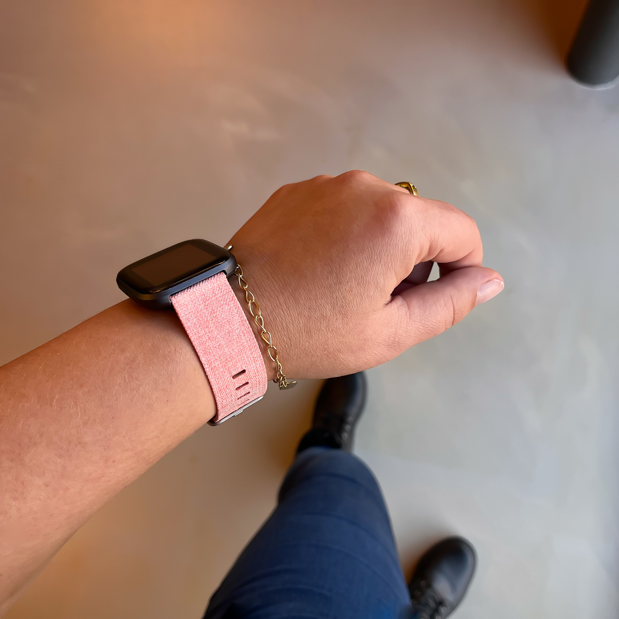 Correa de nailon con hebilla para el Fitbit Versa - naranja
