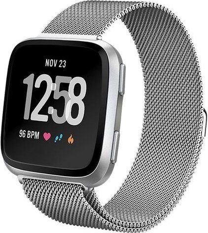 Correa Milanese loop para el Fitbit Versa - plata