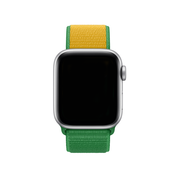 Correa loop deportiva de nailon para el Apple Watch - verde amarillo