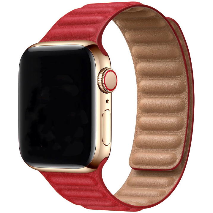 Apple Watch Correa solitaria de piel PU - rojo