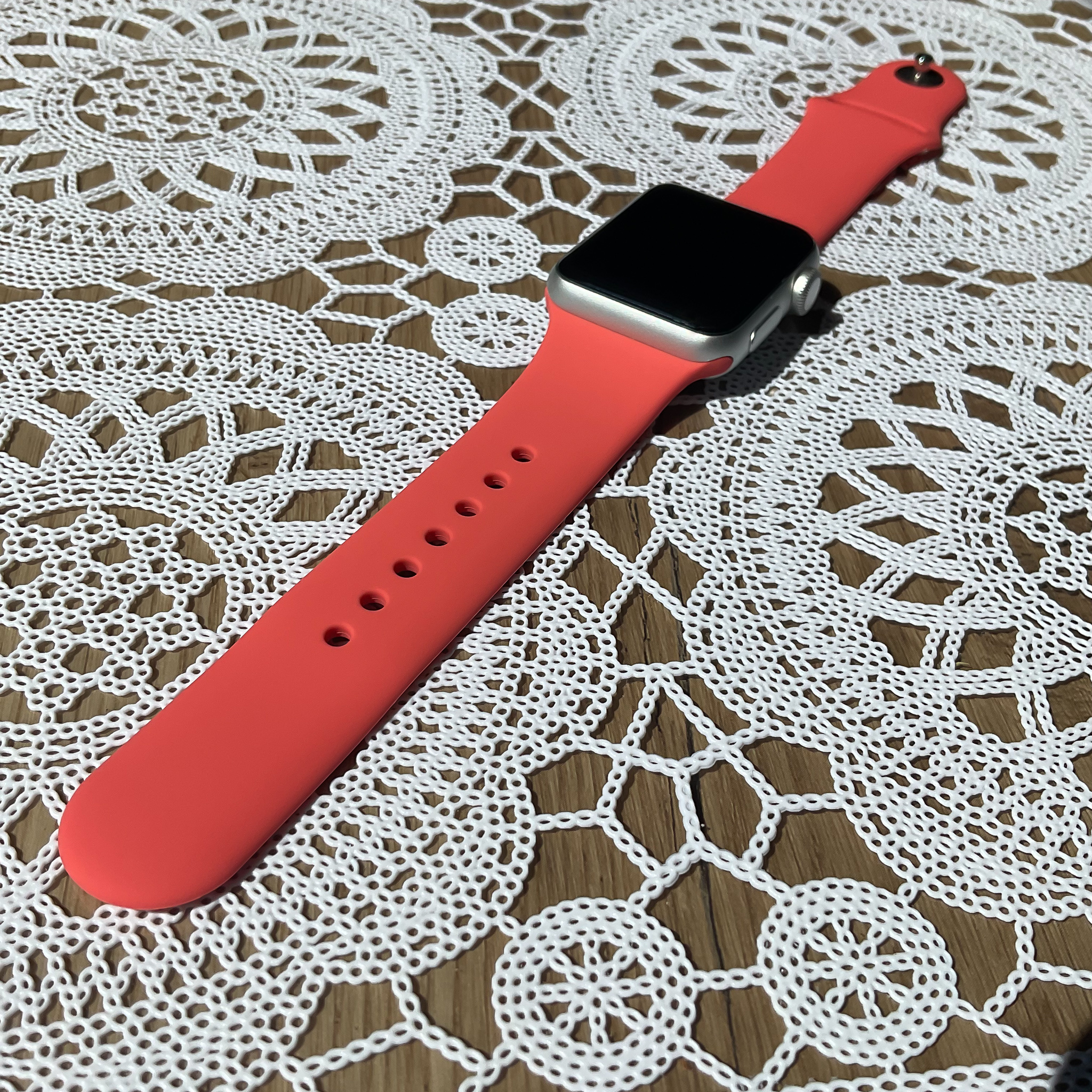 Correa deportiva para el Apple Watch - rojo coral
