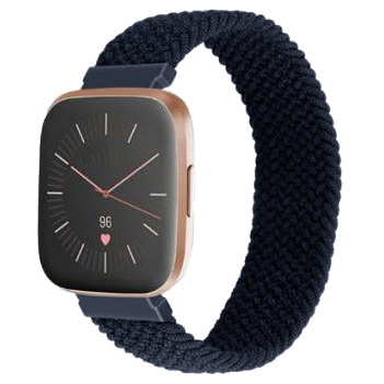 Correa solo loop trenzada de nailon para el Fitbit Versa - carbón