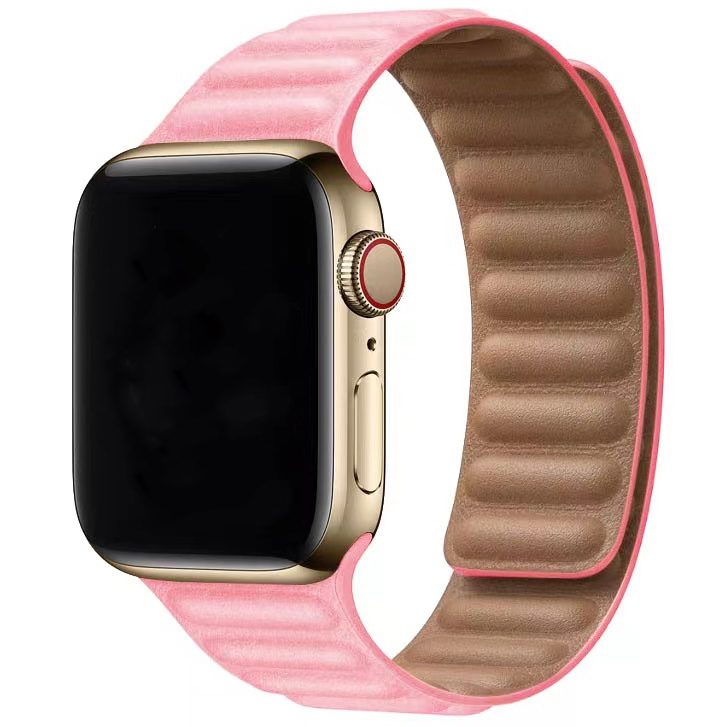 Correa individual de cuero para el Apple Watch - rosa