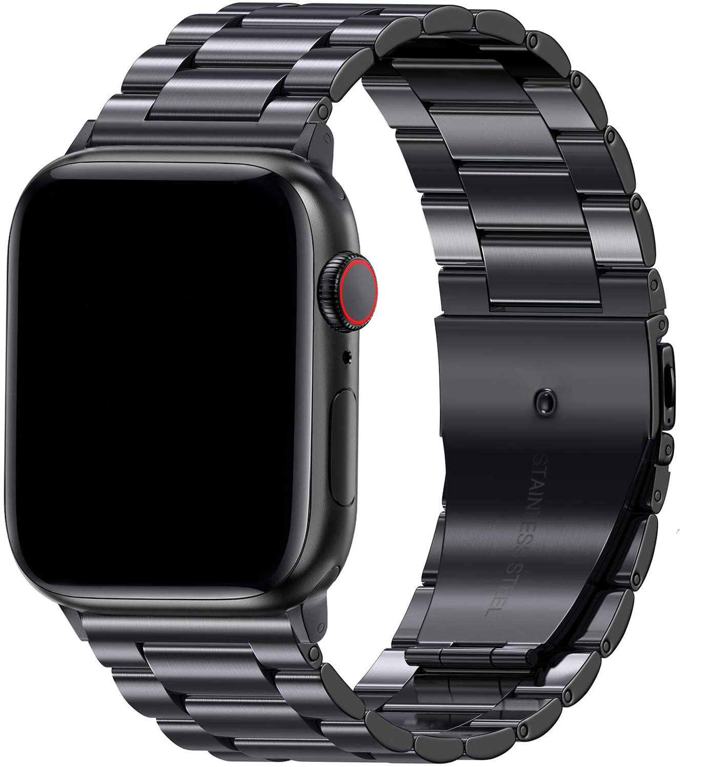 Apple Watch eslabón de acero con cuentas - negro
