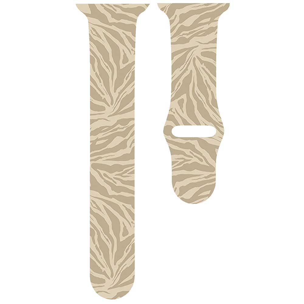 Correa deportiva estampada para el Apple Watch - beige cebra