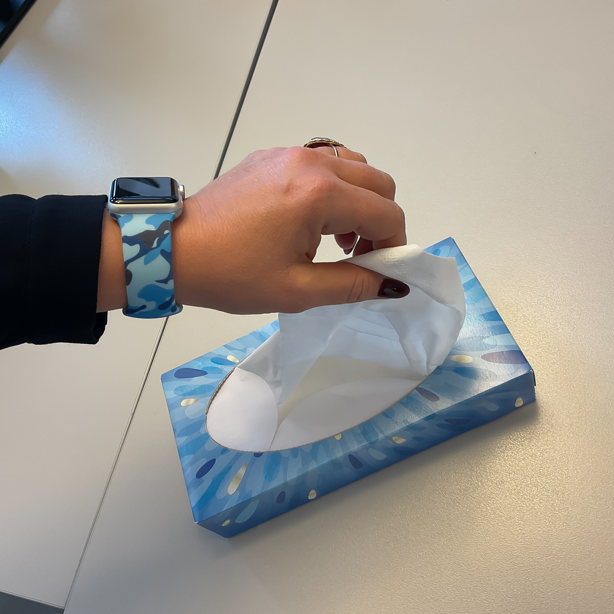 Correa deportiva estampada para el Apple Watch - azul camuflaje