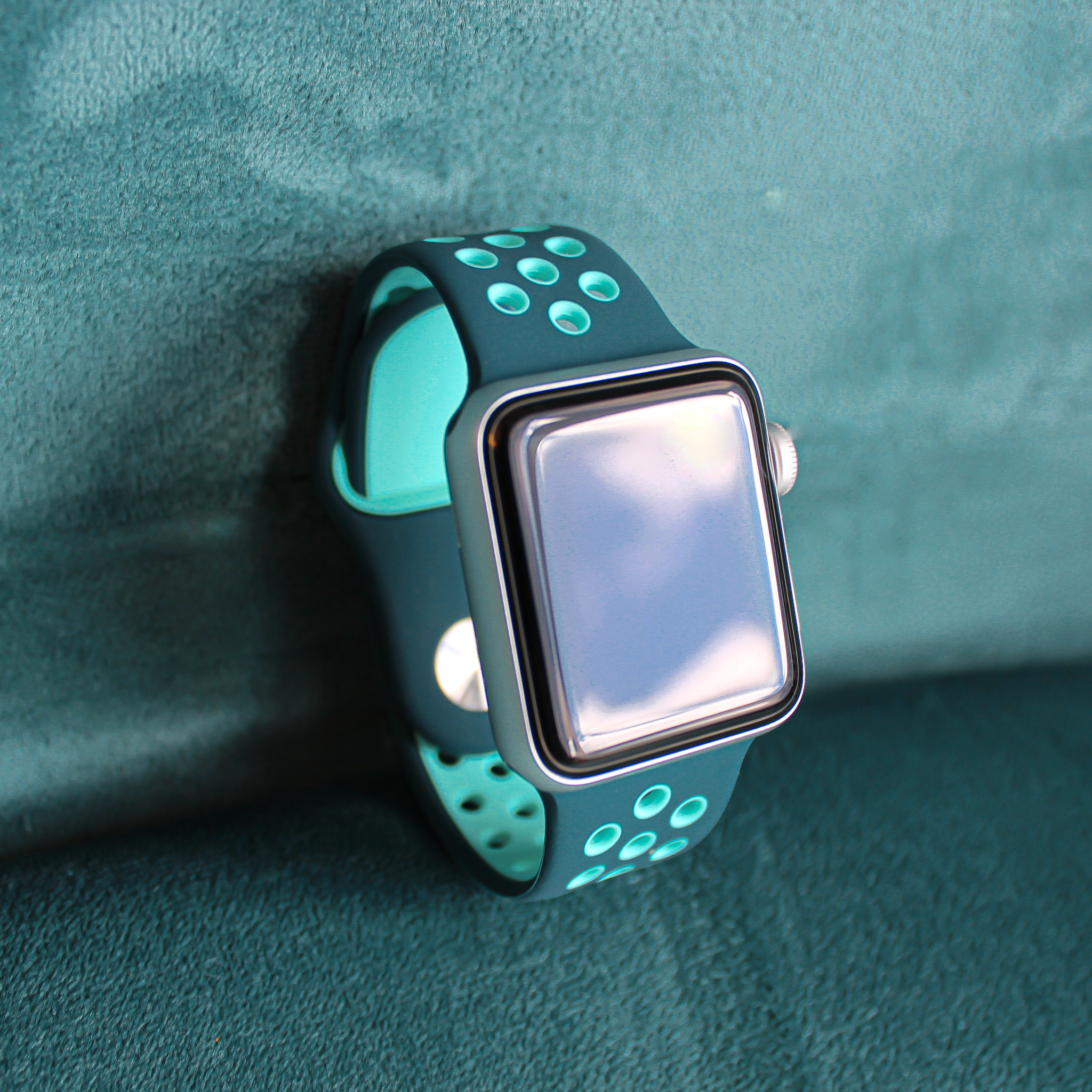 Correa deportiva doble para el Apple Watch - verde turquesa
