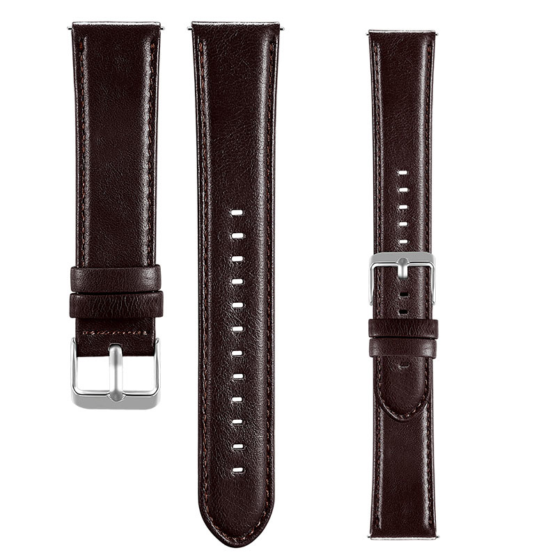 Correa de cuero genuino para el Garmin Vivoactive / Vivomove - marrón oscuro
