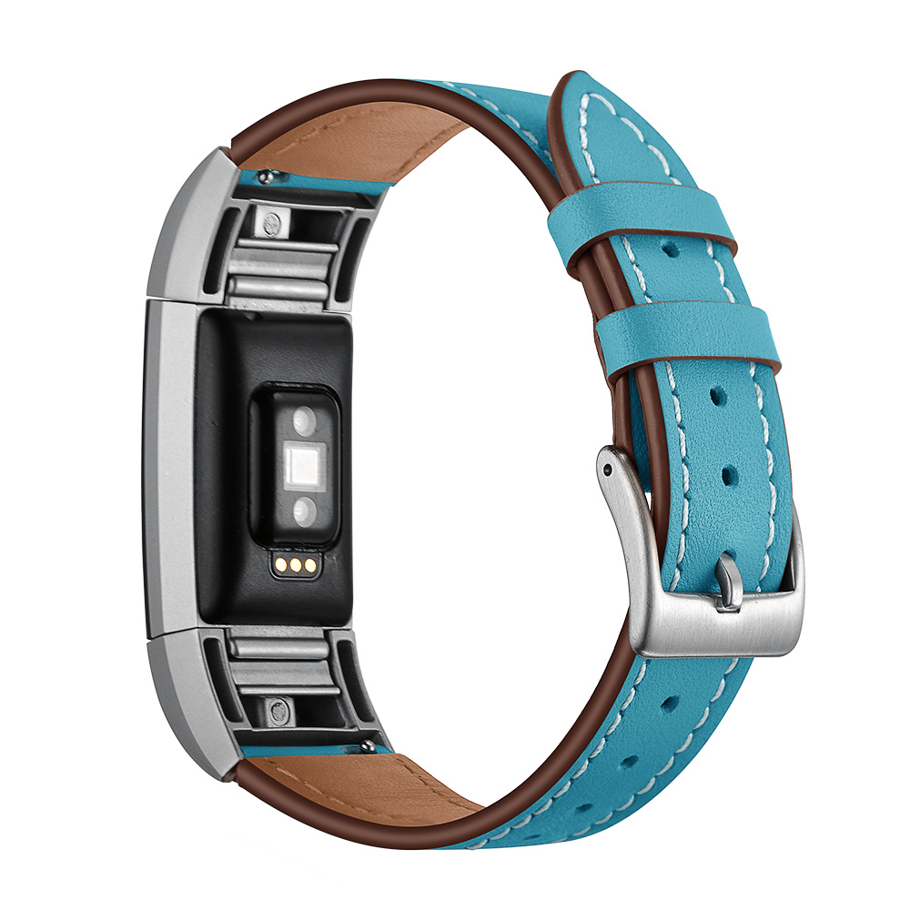 Correa de piel premium para el Fitbit Charge 2 - azul claro