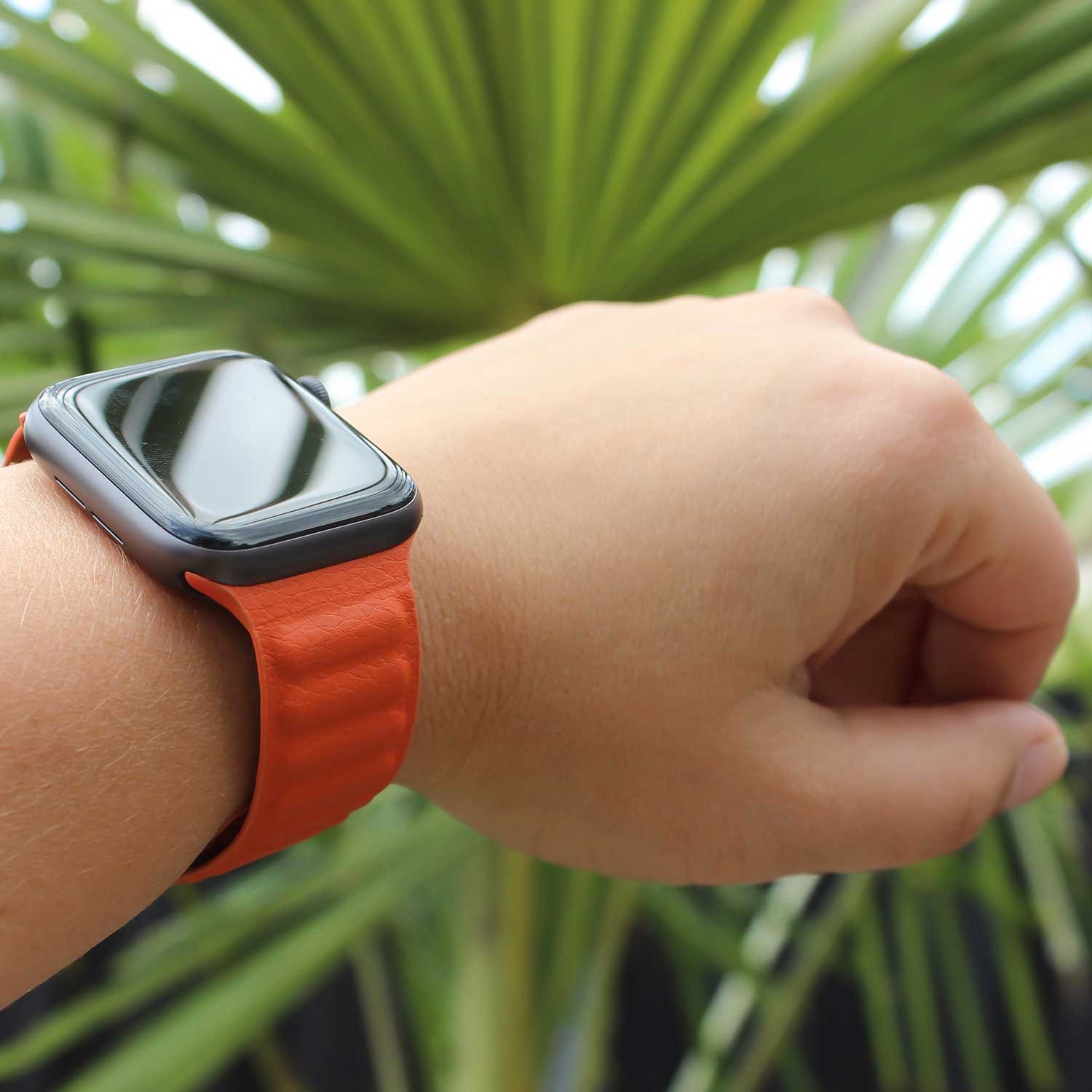 Correa individual de cuero para el Apple Watch - puesta de sol
