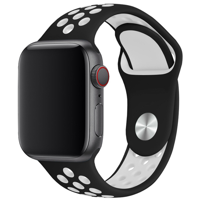 Apple Watch doble banda deportiva - blanco y negro