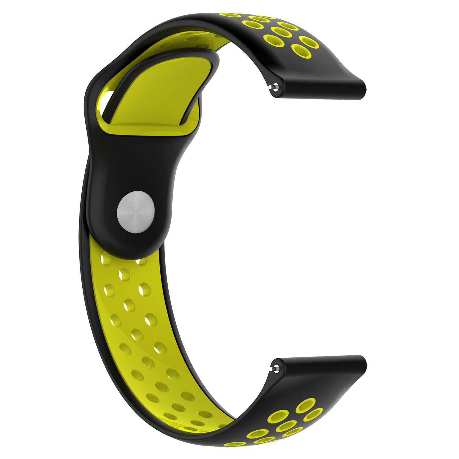 Correa deportiva doble para el Samsung Galaxy Watch - negro amarillo