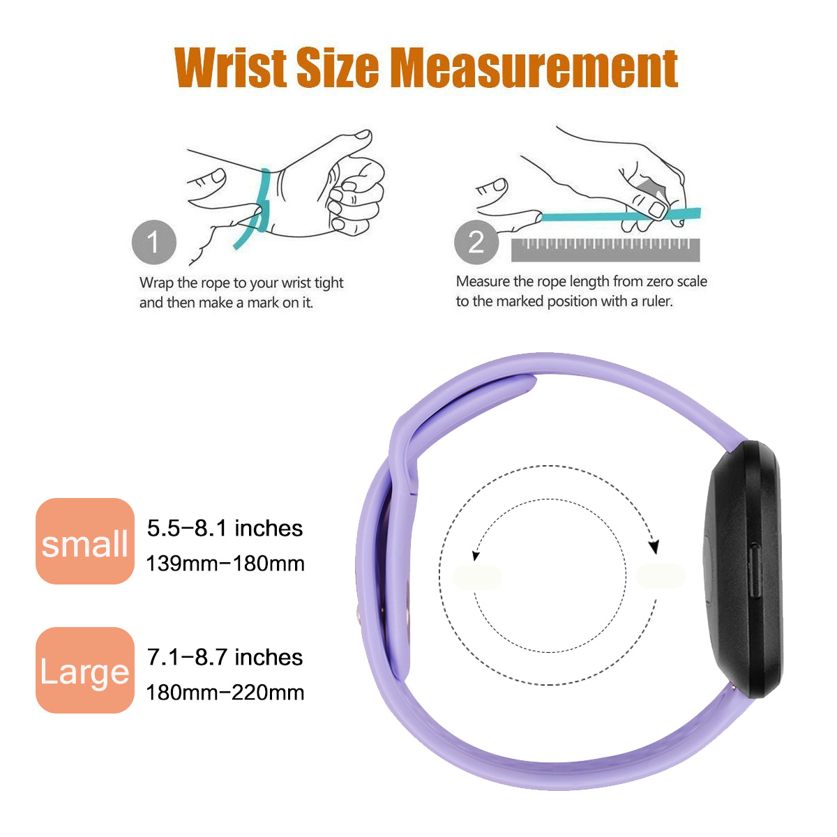 Correa deportiva de silicona para el Fitbit Versa - morado claro