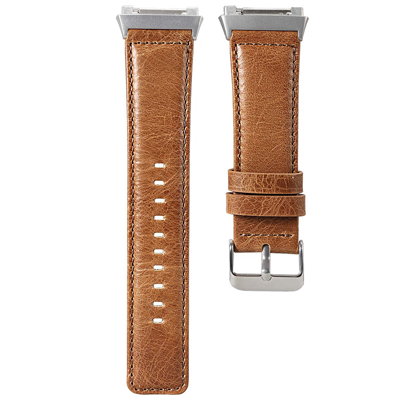 Correa de cuero genuino para el Fitbit Ionic - marrón claro