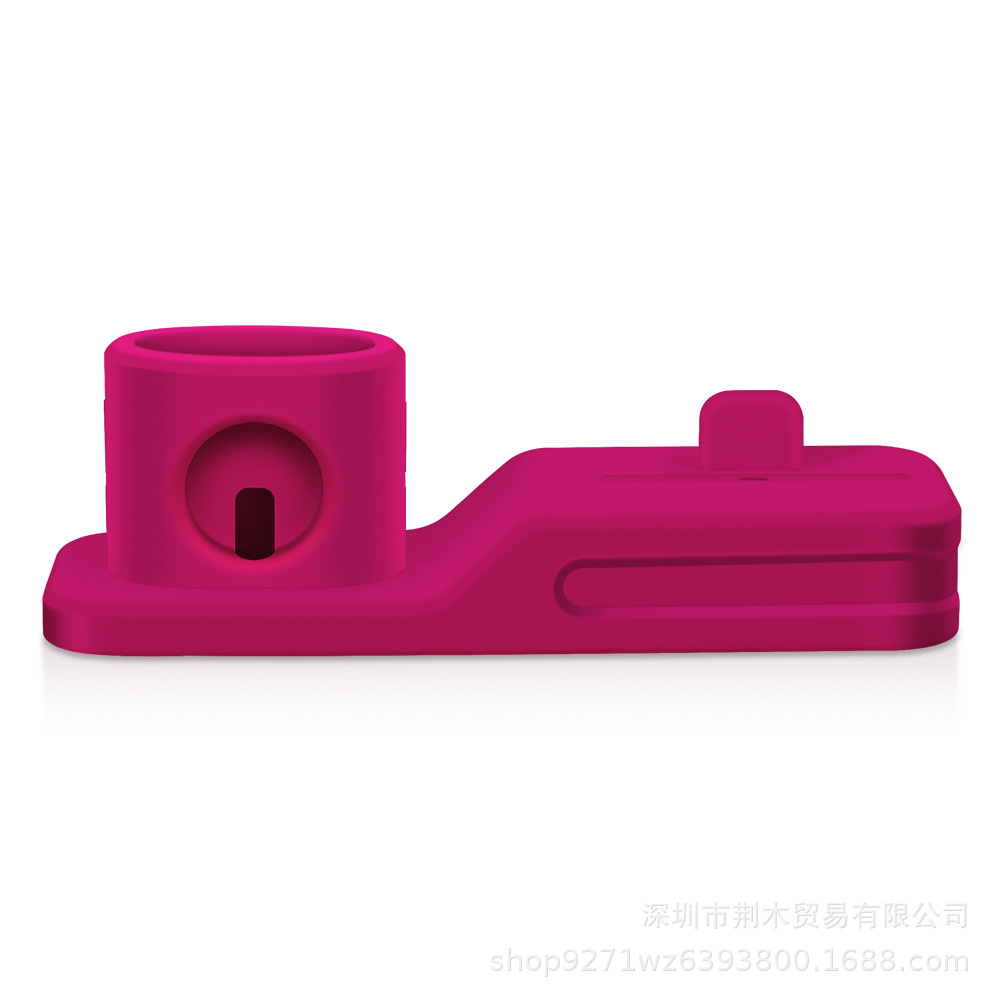 Apple Watch base de silicona 3 en 1 - rosa vivo