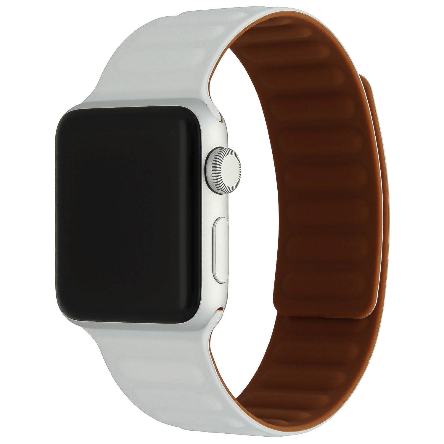 Correa deportiva individual acanalada para el Apple Watch - blanca 38, 40 y 41 mm