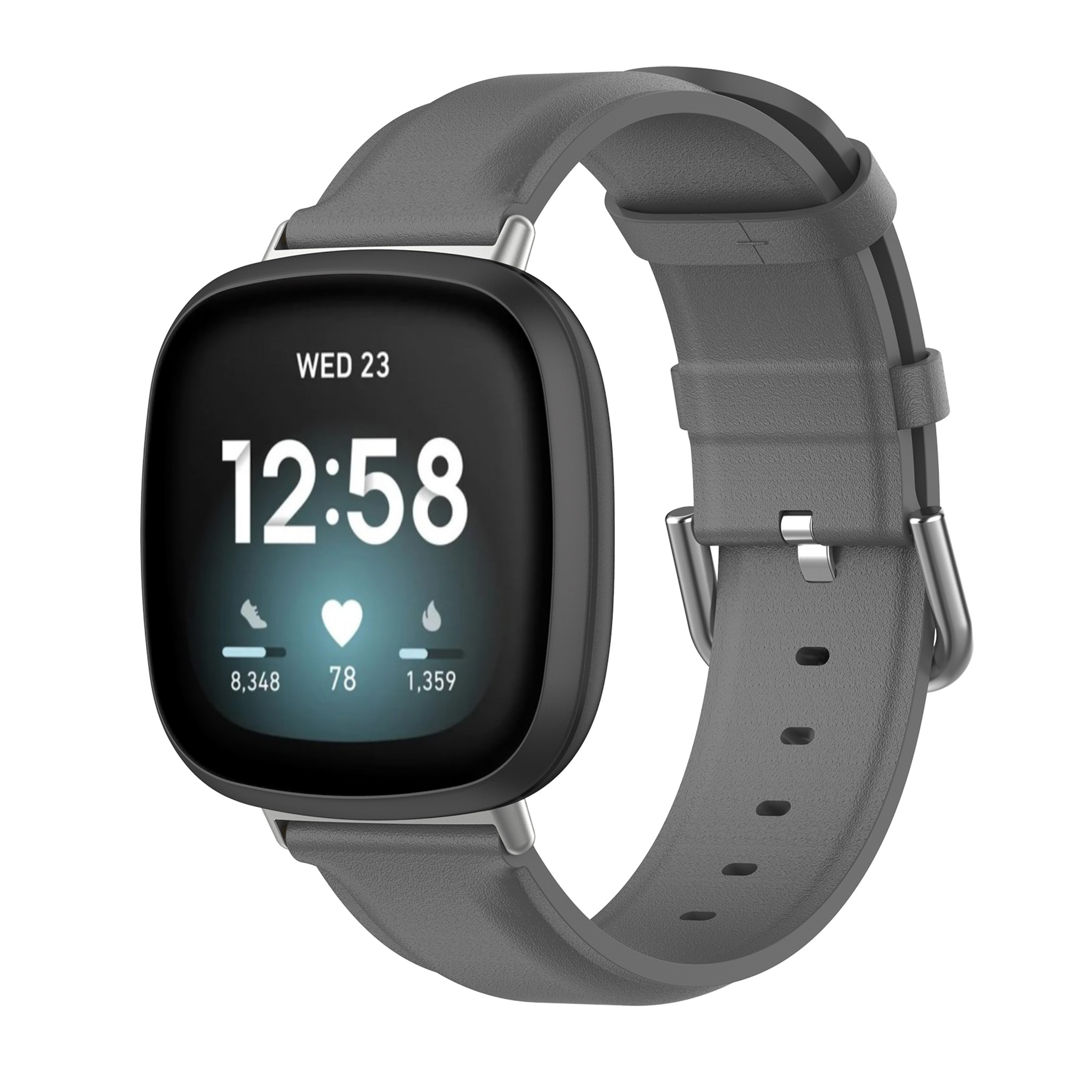  Fitbit Versa 3 / Sense correa de piel - gris